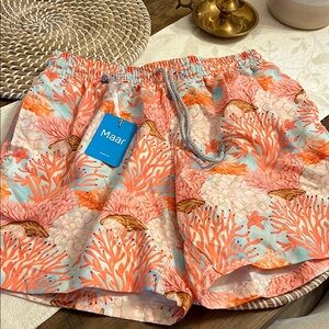 New maar Coral Print swim trunk Shorts